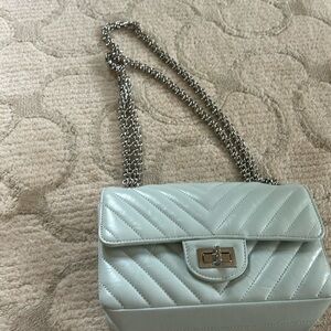Light blue chevron 2.55 Chanel mini